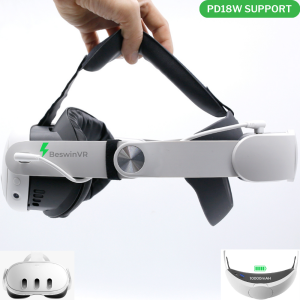 BeswinVR Battery Elite Strap for Meta Quest 3/3S, 10000mAH PD18W-Not for Quest2